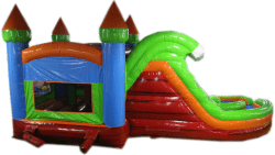 01 29 Red Green Blue Helix Wet 29' Red, Green & Blue Wet or Dry Water Slide Combo