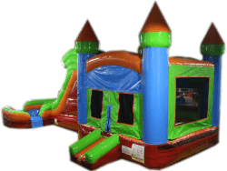 02 29 Red Green Blue Helix Wet 29' Red, Green & Blue Wet or Dry Water Slide Combo